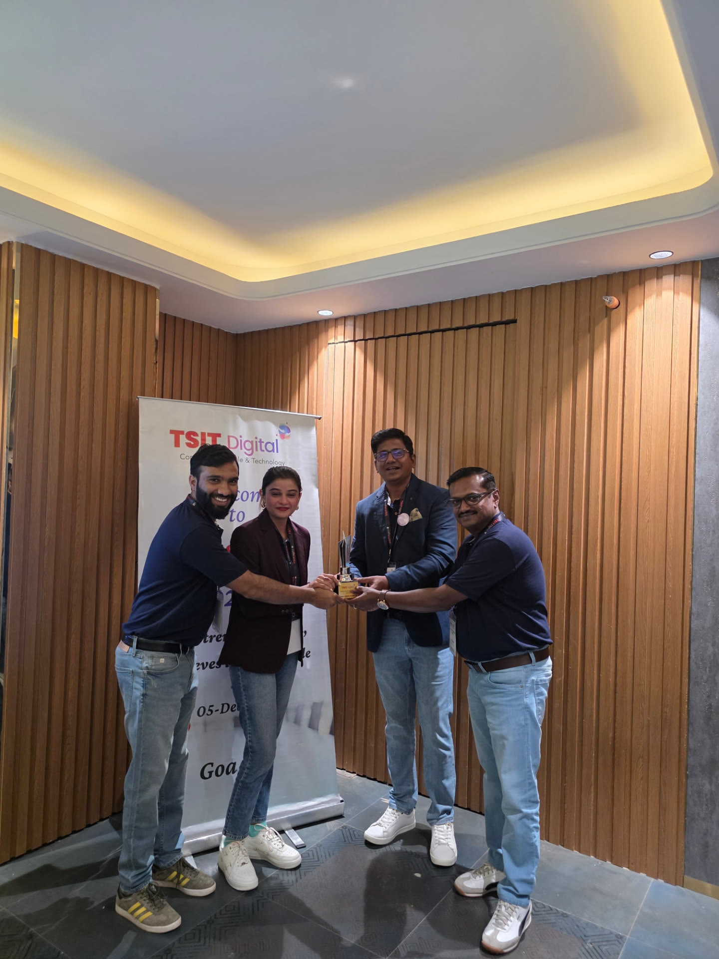 Award handover at the summit